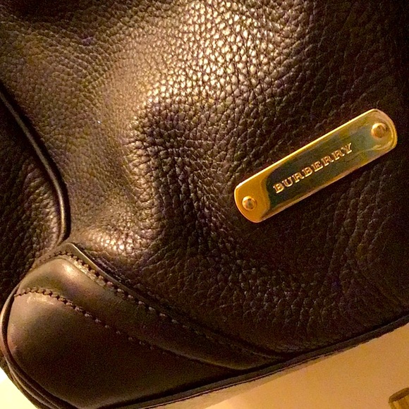 Sale❤️BURBERRY CANTERBURY 🌺Sale🌺 LARGE PEBBLE LEATHER HOBO EUC - Picture 4 of 16